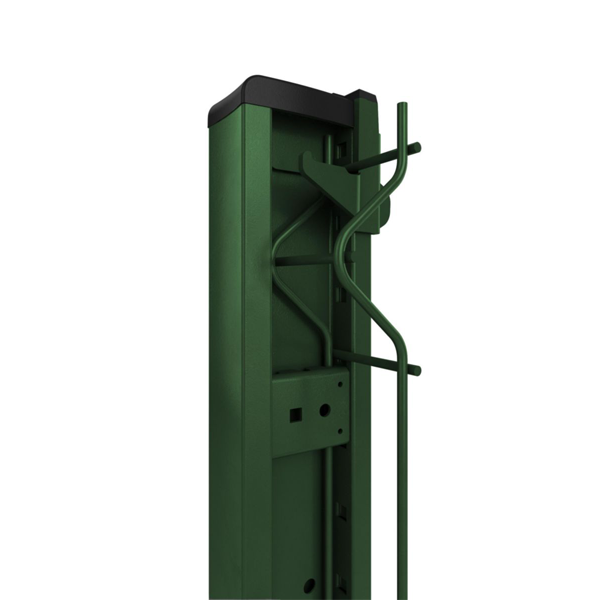 Poteau à clips pour clôture en panneaux rigides - AXYLE Dirickx - hauteur 2 M - Vert RAL 6005