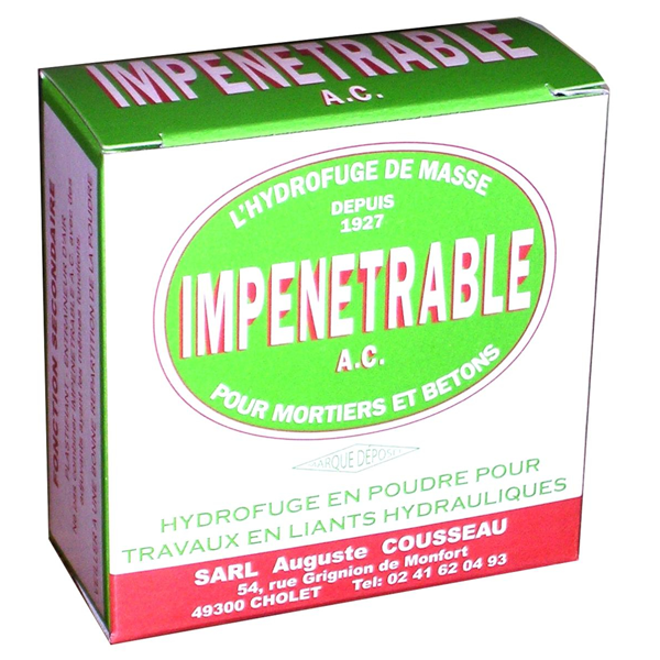 Hydrofuge de masse en poudre pour mortier et béton - Impénétrable - paquet de 70 g
