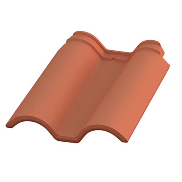 Tuile et demie en terre cuite TB-12 Tejas Borja pour rive droite  - coloris Nature Lamalou - 436 MM x 360 MM
