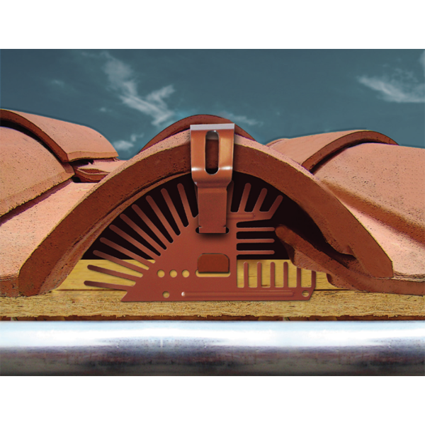 Obturateur de tuiles anti-nuisibles Pegnalu + Clip amovible couleur Terre cuite