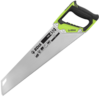 Scie égoïne à denture fine Hardpoint Edia pour tout type de bois et plastique - longueur 450 mm - 11 dents/pouce