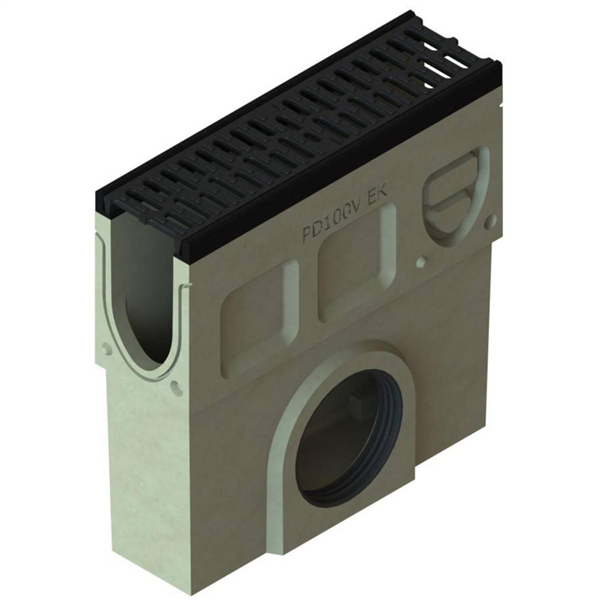 AVALOIR - ACO MONOBLOCK URBAIN P100V - DN160 COULEUR NATURELLE - PASS FONTE DRAI