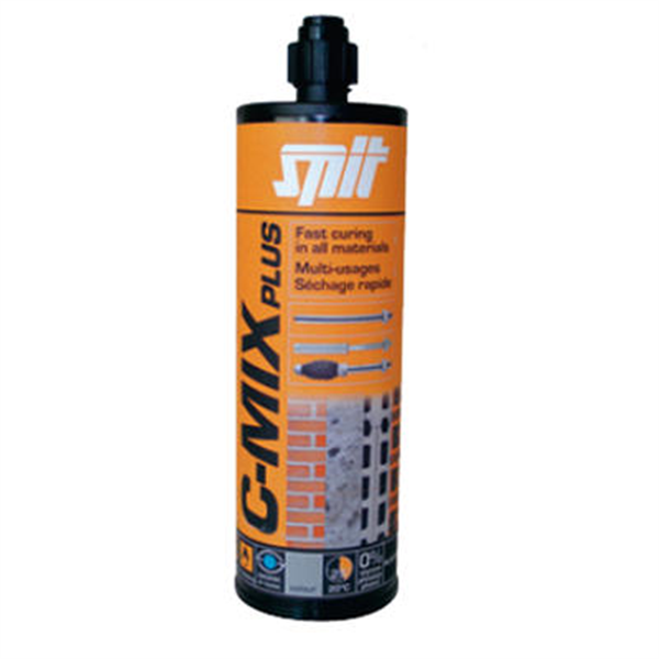Cartouche scellement chimique C MIX Plus Spit pierre 380 ml + 2 buses