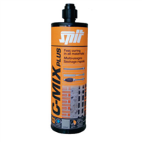 Cartouche scellement chimique C MIX Plus Spit couleur pierre 380 ml + 2 buses