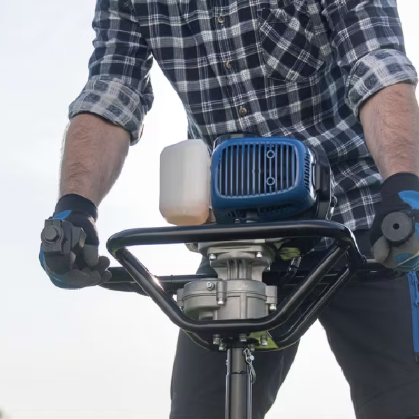 Tarière thermique Scheppach EB2000 - 1,97 CV - Moteur 2 temps - Avec 3 tarières de ⌀ 100 mm, ⌀ 150 mm et ⌀ 200 mm