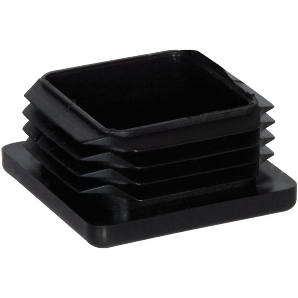 Embout carré entrant noir diamètre extérieur tube 30x30 mm - boîte de 25