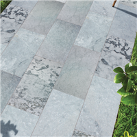 Dalle en pierre naturelle Royal pour pose collée ou scellée en extérieur - opus 4 formats - ép. 12,00 mm - Gris