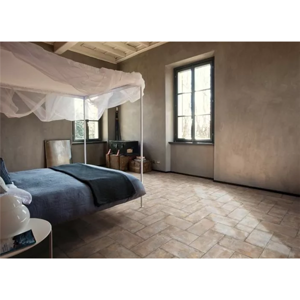 Carrelage sol intérieur effet "terre cuite" Cottoantico - Greige - 60 CM x 30 CM - ép.9 MM