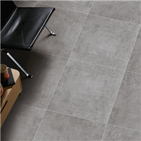 Carrelage de sol intérieur Ciment effet béton - grès cérame Gris - 45,5 CM x 45,5 CM - épaisseur 8 MM