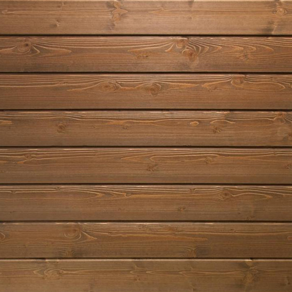 Bardage bois peint en Sapin du Nord de classe 3.1 - Protect Silverwood - Profil Line - 20,00 MM x 125,00 MM - Long. 4,15 M - Coloris Havane