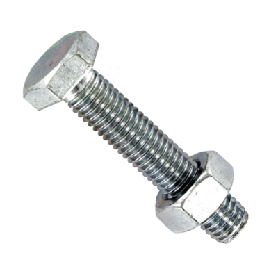 Boulon à tête hexagonale - 8 x 60 mm - Acier électro zingué - Boîte de 40