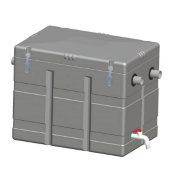 BAC A GRAISSES SOUS EVIER GRIS AVEC PURGE