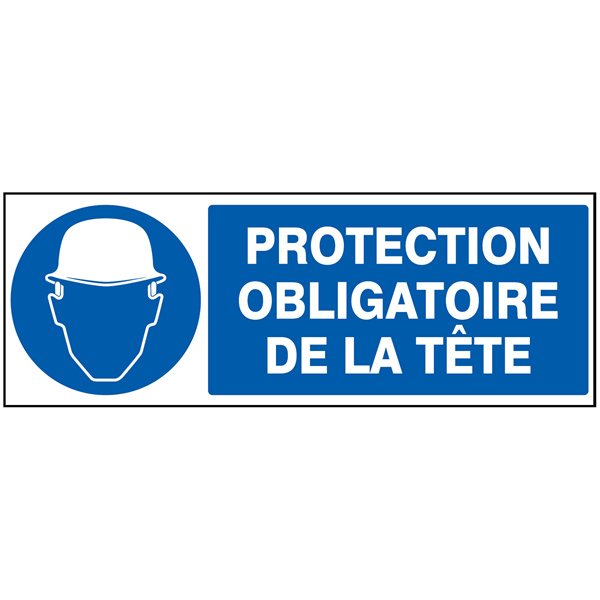 Panneau PS Choc en 330x200 Protection obligatoire de la tête Taliaplast 621503