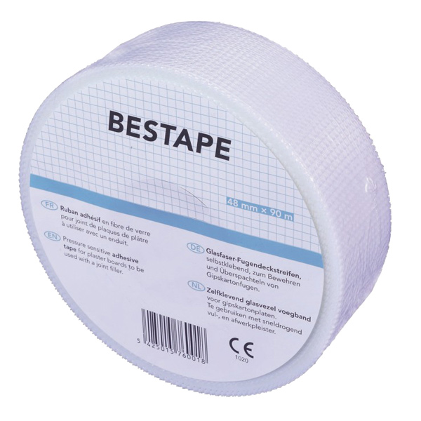 Bande en fibre de verre adhésive pour plaque de plâtre - Bestape - Rouleau de 48 MM x 90,00 M