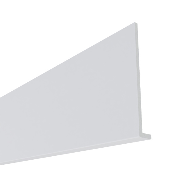 Planche de rive PVC Rivecel L9 à profil carré - Blanc - Haut. 250,00 MM - ép. 9,00 MM - Long. 5,00 M