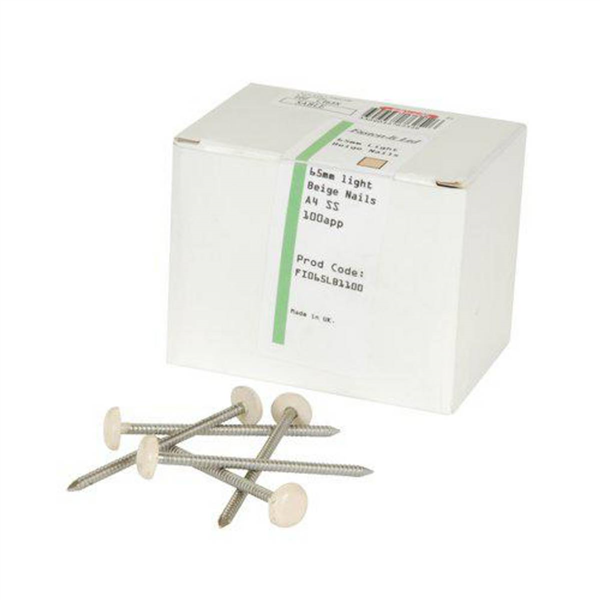 CLOU INOX EMBOUT PLASTIQUE LG.65MM SABLE