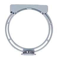 Collier de fixation avec fermeture intégrée pour canalisations PVC - polypropylène gris - Ø50,0 mm