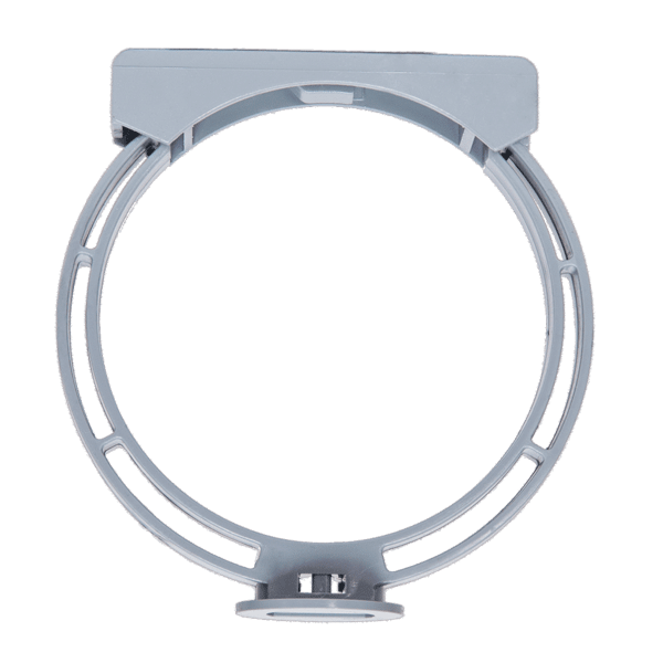 Collier de fixation avec fermeture intégrée pour canalisations PVC - polypropylène gris - Ø50,0 mm