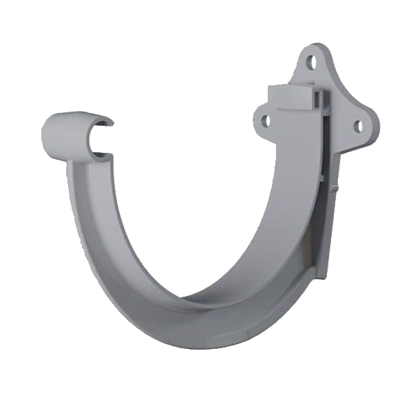 Crochet de gouttière demi-ronde MEP GD25 de développé de 25 cm - PVC Gris