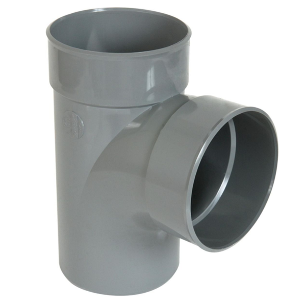 Culotte simple mâle/femelle Nicoll - Diamètre 160 mm - Degré angle 87°30 - À coller - PVC - Gris