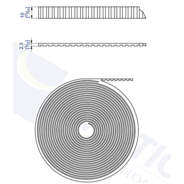 Courroie crantée 10 tonnes longueur 10 mètres
