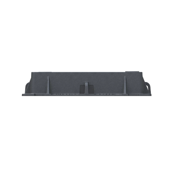 Grille carrée plate verrouillée en fonte PMR D400 avec cadre - ouverture libre 700,0 mm x 700,0 mm