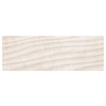 Faïence murale effet béton Amira Curve - 20,0 CM x 60,0 CM - ép. 8,80 MM - coloris Beige