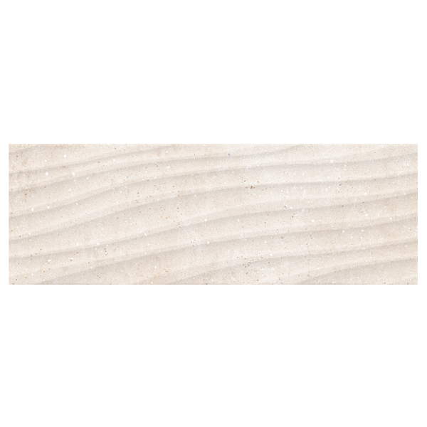 Faïence murale effet béton Amira Curve - 20,0 CM x 60,0 CM - ép. 8,80 MM - coloris Beige