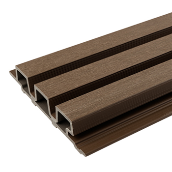 Bardage composite imitation bois aspect claire-voie - Weo 35 Fiberdeck - 33,00 MM x 170 MM - Long. 2,90 M - Coloris Teak
