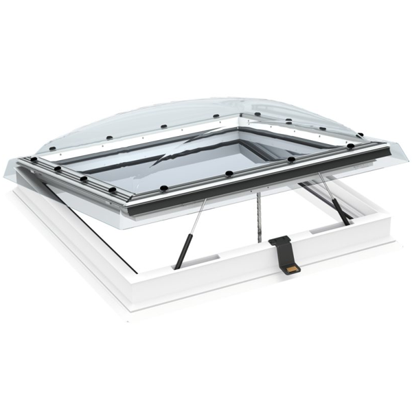 Fenêtre motorisée à coupole Velux CVP pour toit plat - ouverture télécommandée - 90,0 CM x 90,0 CM