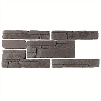 Parement mural en pierre reconstituée Rocky Mountain Anthracite - Longueur 21 - 42 cm x Hauteur 7.5 - 15 cm - Ép. 2 - 4 cm