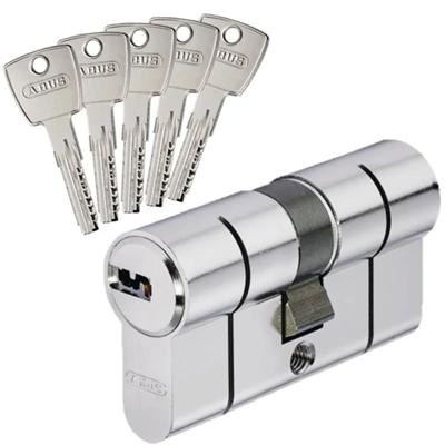 Cylindre de sécurité anti-casse Abus D6PS à 6 goupilles pour serrure à profil européen - 5 clés - 30x35mm