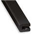 Profil U pour entourage tôle en PVC noir - 7 x 4 x 2 mm - longueur 1 mètre
