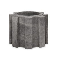 Poteau de clôture multi-angles Toscana en béton décoratif anthracite - Ø 22,0 CM x 17,1 CM