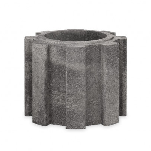 Poteau de clôture multi-angles Toscana en béton décoratif anthracite - Ø 22,0 CM x 17,1 CM