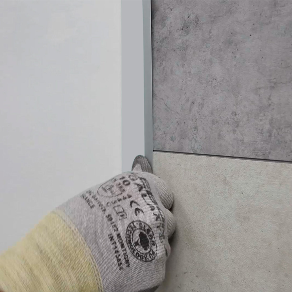 Profilé de bordure à clipser Gerflor pour dalle et panneau mural Revela - alu - 15,0 MM x 6,3 MM - long. 2,60 M