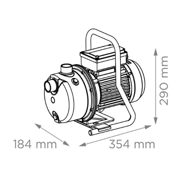 Pompe de surface eaux claires et eaux pluviales - Sanijet 4-50 - 230V - 8 bar - HMT max 50 m - Débit max 3,6 m³/h