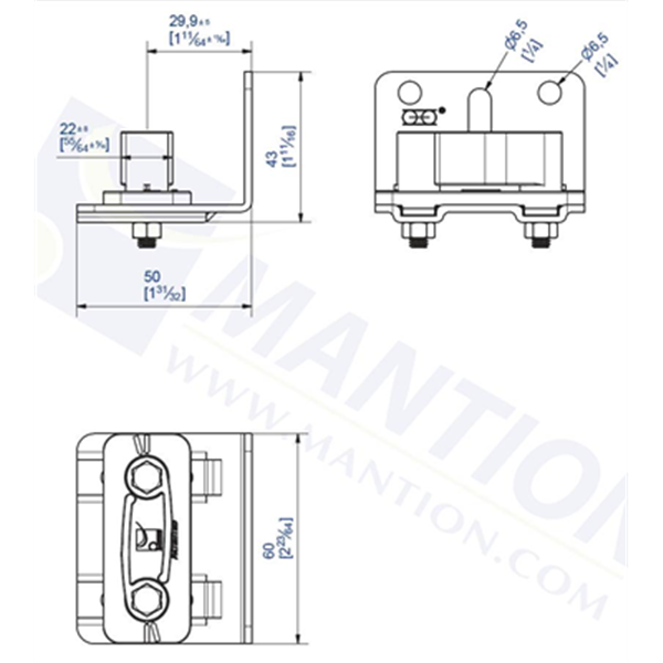 Guide réglable en plastique blanc