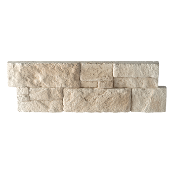 Parement mural en pierre reconstituée CUBIK - Ton pierre - L. 45 x h. 15 cm - épaisseur 2 - 4 cm