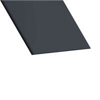 Profilé plat de finition et décoration - CQFD - Largeur 100 mm - Épaisseur 2 mm - PVC Gris anthracite - 2,6 M