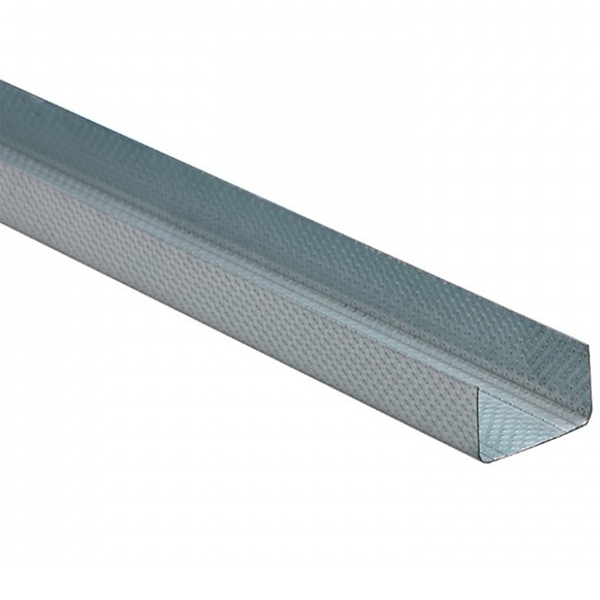 Rail d'ossature métallique Knauf R48 pour cloison contre-cloison et plafond - 48,0 MM x 28 MM - long. 3,00 M