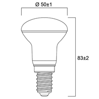 Ampoule LED RefLED R50 - E14  - 4,9W 470 lumens - blanc chaud 3000K