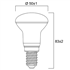 Ampoule LED RefLED R50 - E14  - 4,9W 470 lumens - blanc chaud 3000K