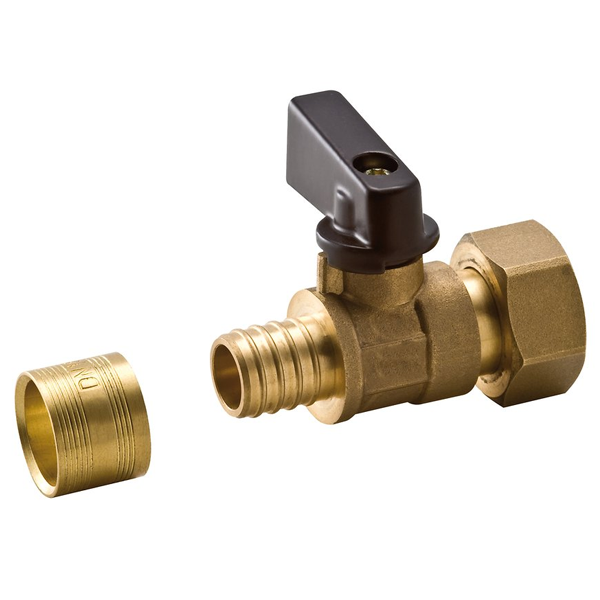 Vanne sortie de collecteur pour tube PER à glissement F15 x 21 - diamètre 12 mm