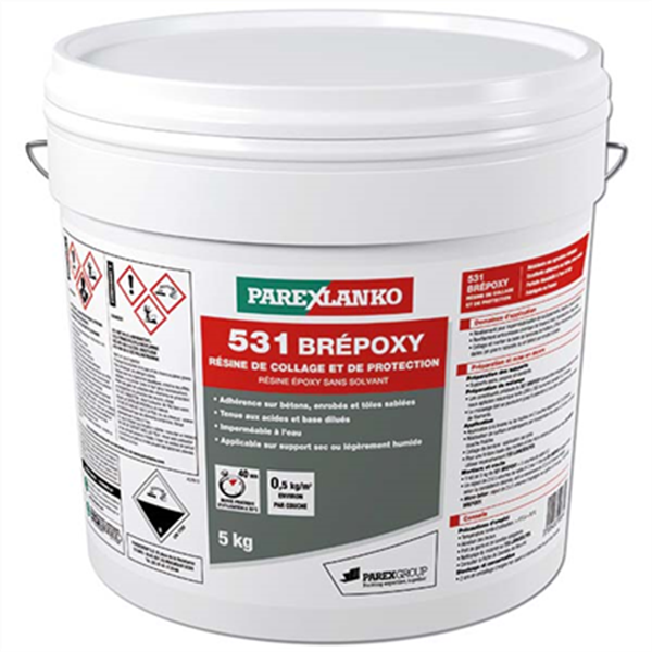 Résine de collage de voirie BREPOXY 531 - Seau de 5,00 KG