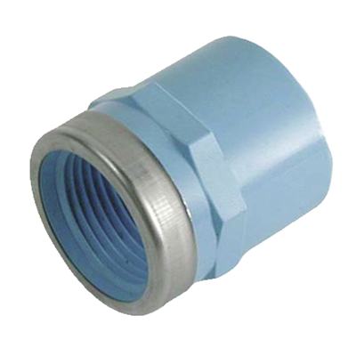 Raccord droit PVC femelle/fileté femelle 1/2" pour tube diamètre extérieur de 20 mm