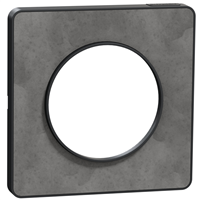 Plaque de finition simple Schneider Odace Touch pour 1 poste encastré - ardoise liseré anthracite
