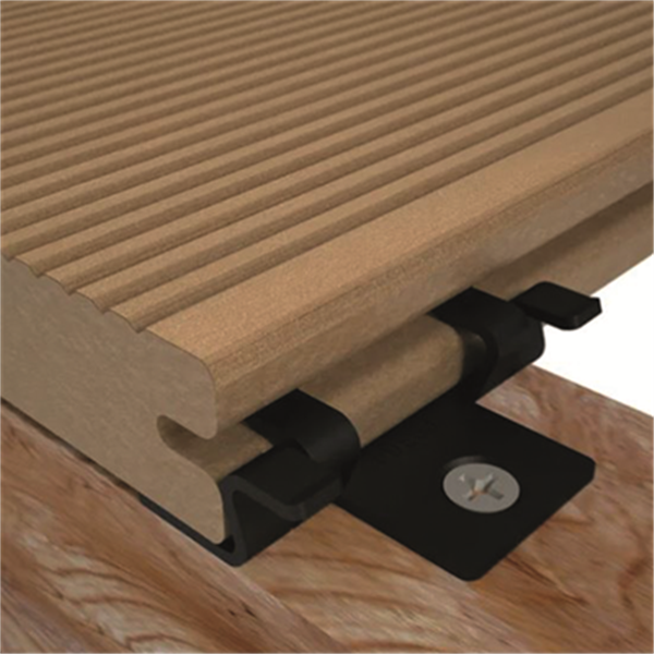 Clip inox pour la fixation des lames de terrasse en composite sur lambourde en bois - boite de 100 clips + 110 vis