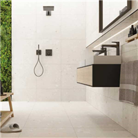 Faïence salle de bain effet carrelage terrazzo - Castone - 60,0 CM x 30,0 CM - ép. 8,00 MM - Beige dune