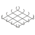 Armature semelle SIC isolée sous poteau - 4 fils de 8 mm - côtés 75,0 cm x 75,00 cm